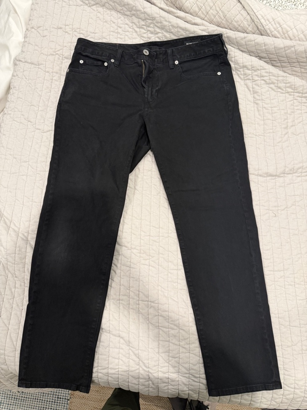 Bonobos Black Italian Brushed 5-Pocket Pants 32x28 - Slim Taper